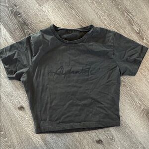 Alphalete Charcoal Cropped Tee